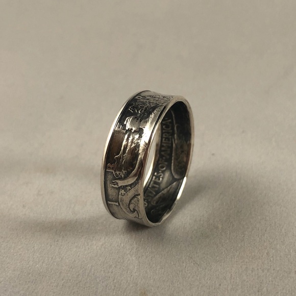 Walking Liberty Coin Ring (90% Silver) - Picture 2 of 5